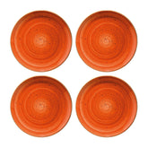 Bonna China Sienna dia.8.25"  Round Terracotta Porcelain Plate (Set of 4)